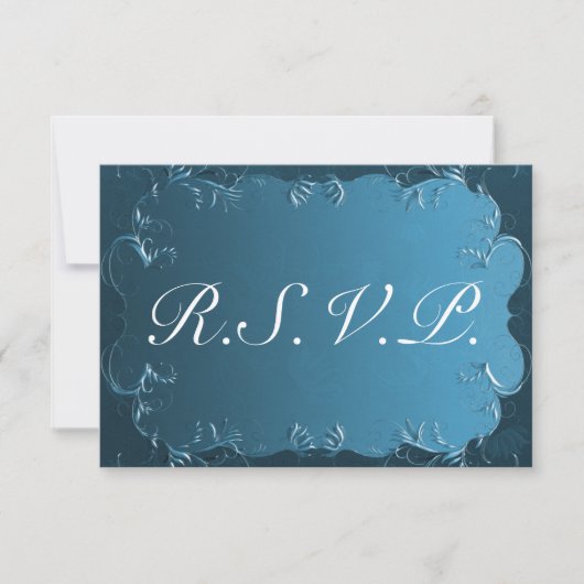 Mariage Turquoise élégant RSVP (Devant)