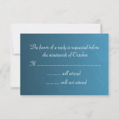 Mariage Turquoise élégant RSVP (Dos)
