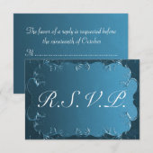 Mariage Turquoise élégant RSVP (Devant / Derrière)
