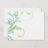 Mariage turquoise et double citron vert RSVP (Dos)
