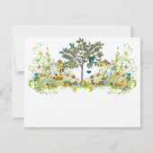 Mariage turquoise Vintage Inséparable Fleur RSVP (Devant)