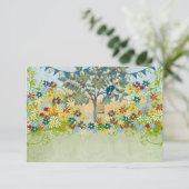 Mariage turquoise Vintage Inséparable Fleur RSVP (Debout devant)