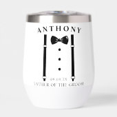 Mariage Tuxedo Suspenders Cravate Père de la chamb (Avant)