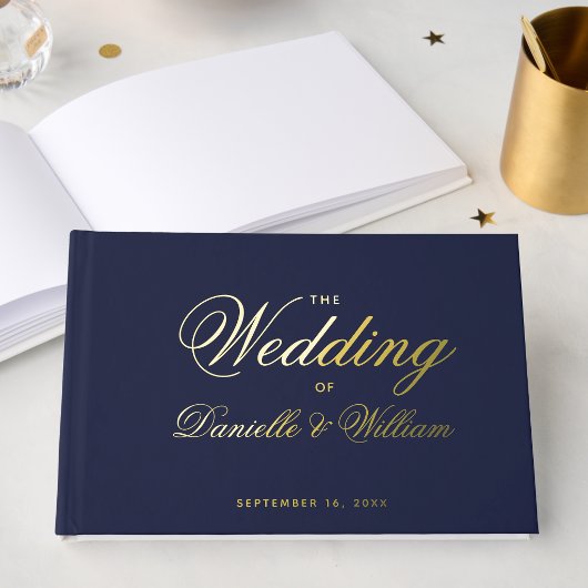 Mariage Typographie de calligraphie bleu marine 