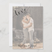 Mariage, Typographie simple, Chrétien, Invitation (Dos)