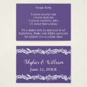 Mariage Ultra Violet Signature Recette de boisson (Devant & derrière)