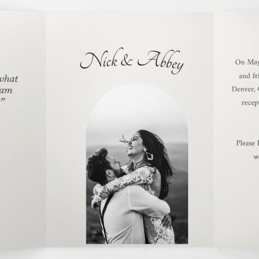 Mariage unique Enregistrer la date Faire-part (Intérieur au milieu)