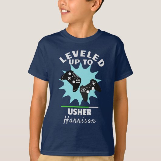Mariage Usher Levelup Gamer Funny T-Shirt (Devant)
