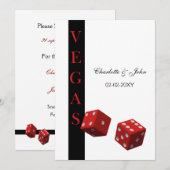 Mariage Vegas enregistrer la date faire-part (Devant / Derrière)