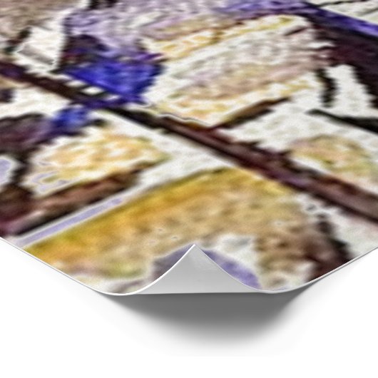 Mariage vénitien Script aquarelle Affiche de bienv (Coin)