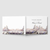 Mariage vénitien Script Aquarelle Livre d'invité (Complet)