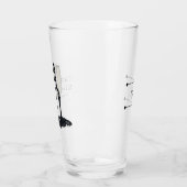 Mariage Verre à Champagne Perle Noir & Blanc (Gauche)