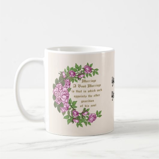 Mariage Verse tasse de mariage personnalisée (Gauche)