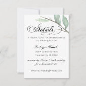 Mariage vert Détails Carte de boîtier (Devant)