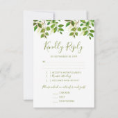 Mariage vert élégant RSVP 3 Entree (Devant)