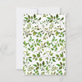 Mariage vert élégant RSVP 3 Entree (Dos)