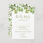 Mariage vert élégant RSVP 3 Entree (Devant / Derrière)