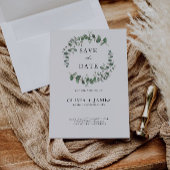 Mariage vert Enregistrer la date Invitation