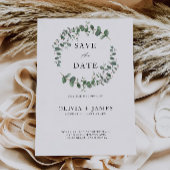 Mariage vert Enregistrer la date Invitation