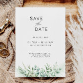 Mariage vert Enregistrer la date Invitation