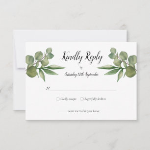 Mariage vert Eucalyptus Woodland RSVP