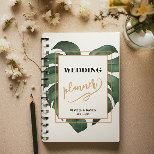 Mariage vert feuille Monstera
