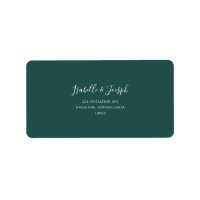 Mariage vert foncé Étiquettes de adresse RSVP