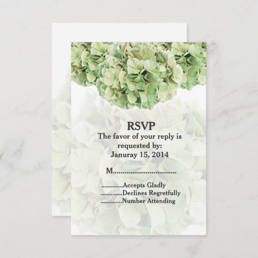Mariage vert hydrangea RSVP hydrangea2 (Devant / Derrière)