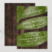 Mariage vert Invitations contemporains Mariée et S (Devant / Derrière)