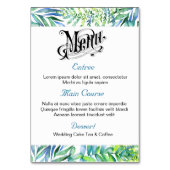 Mariage vert Menu+Carte Numéro de table (Dos)