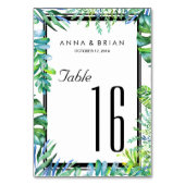 Mariage vert Menu+Carte Numéro de table (Par défaut)