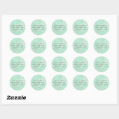 Mariage vert mer Enregistrer Stickers Date (Feuille)
