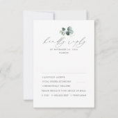 Mariage vert minimal RSVP (Devant)