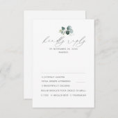 Mariage vert minimal RSVP (Devant / Derrière)