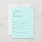 Mariage vert minimaliste RSVP (Devant)