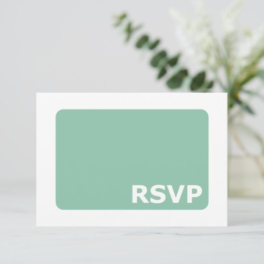 Mariage vert Mint RSVP (Debout devant)