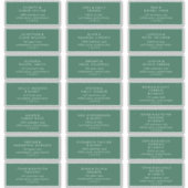 Mariage vert moderne Étiquettes de adresse invités (Devant)