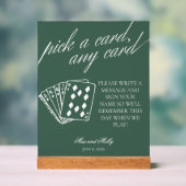 Mariage vert moderne Jouer des cartes Signal de pi (Neutre)