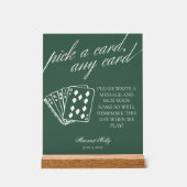 Mariage vert moderne Jouer des cartes Signal de pi (Recto)