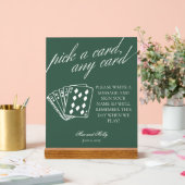 Mariage vert moderne Jouer des cartes Signal de pi (Mariage)