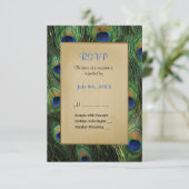 Mariage vert plumes de paon - RSVP (Debout devant)