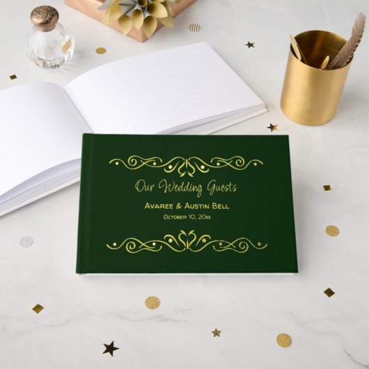 Mariage vert riche en huile d'or (Recto ouvert)