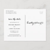 Mariage vert rustique Enregistrer la date Carte po (Dos)