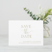 Mariage Vert Sage Minimaliste Enregistrer La Carte (Debout devant)