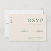 Mariage Vert Sauge | Réponse QR Code (Devant)