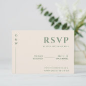 Mariage Vert Sauge | Réponse QR Code (Debout devant)