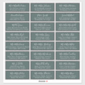 Mariage vert simple Étiquettes de adresse invités (Feuille)