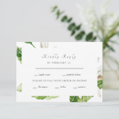 Mariage vert simple RSVP (Debout devant)