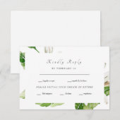 Mariage vert simple RSVP (Devant / Derrière)