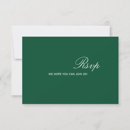 Mariage Vert Simple Rsvp Police |Script (Dos)